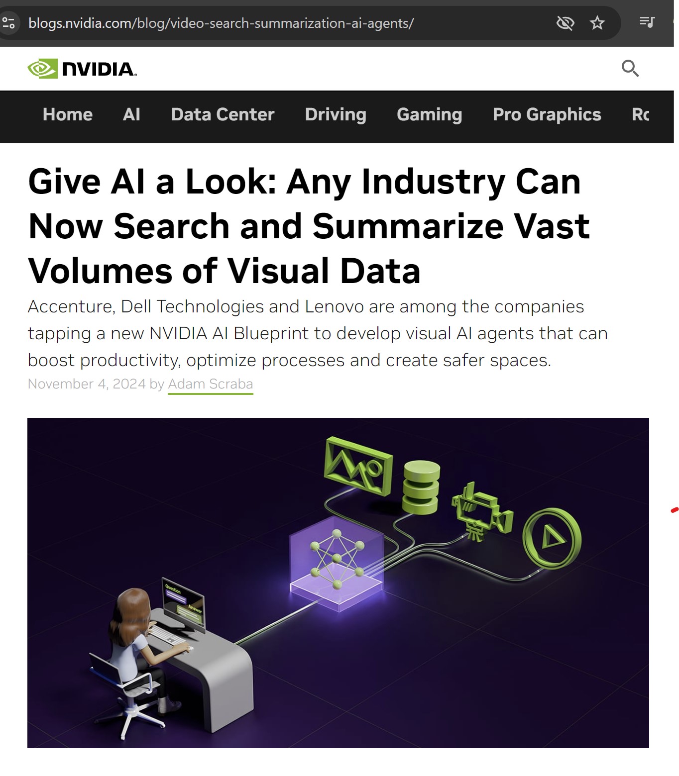 NVIDIA AI Blueprint simplifies building interactive visual AI agents for video