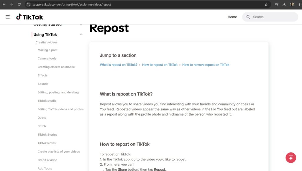 How to Repost TikTok